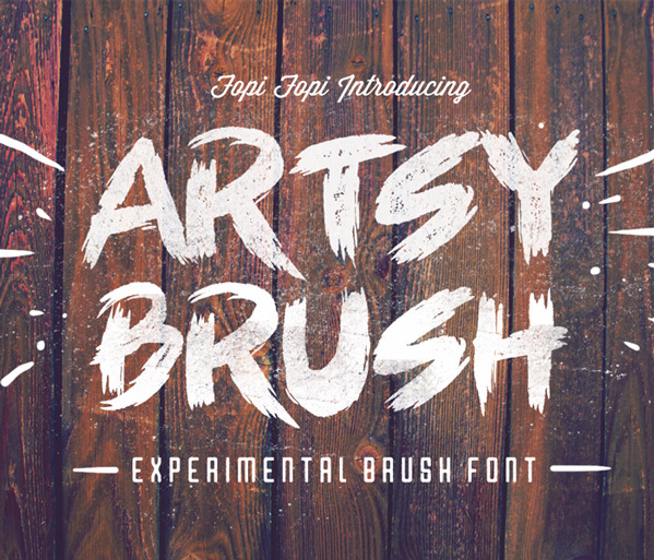 Artsy Brush Font By Fopifopi Graphicriver